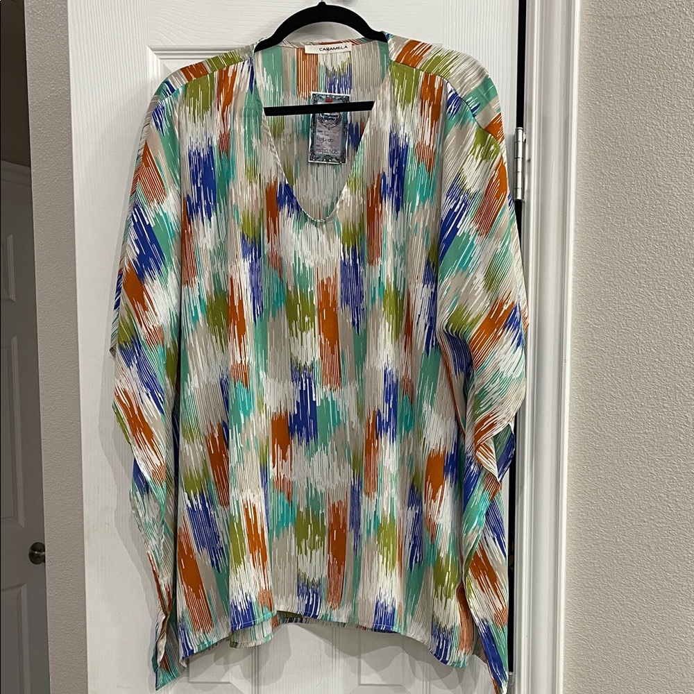 Caramela Multicolor Abstract Women's Blouse